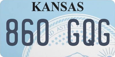 KS license plate 860GQG
