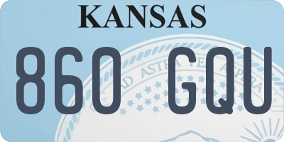 KS license plate 860GQU