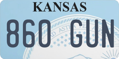 KS license plate 860GUN