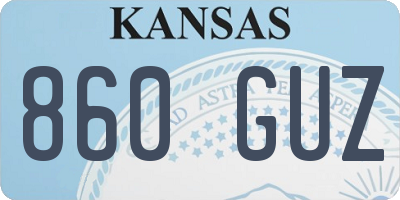 KS license plate 860GUZ