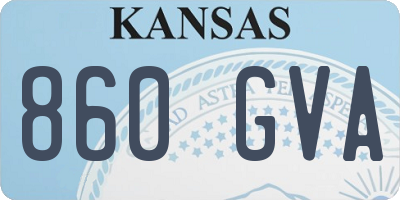 KS license plate 860GVA