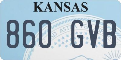 KS license plate 860GVB