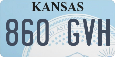 KS license plate 860GVH