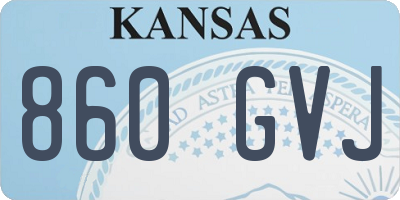 KS license plate 860GVJ