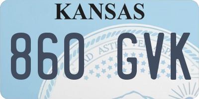 KS license plate 860GVK