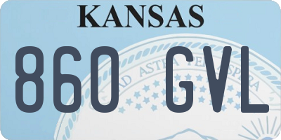 KS license plate 860GVL