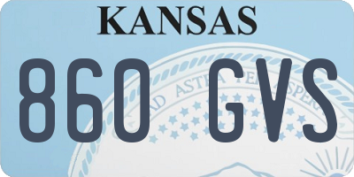 KS license plate 860GVS