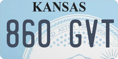 KS license plate 860GVT