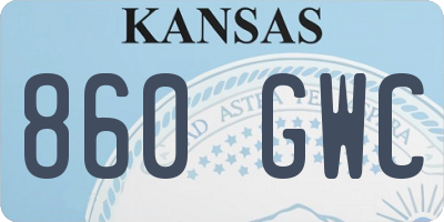KS license plate 860GWC