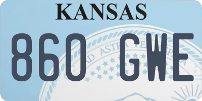 KS license plate 860GWE