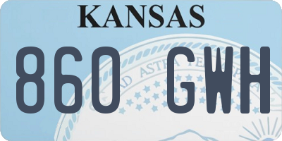 KS license plate 860GWH