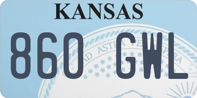 KS license plate 860GWL