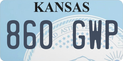 KS license plate 860GWP