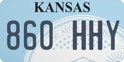 KS license plate 860HHY