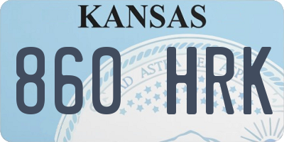 KS license plate 860HRK