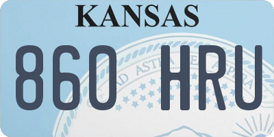 KS license plate 860HRU