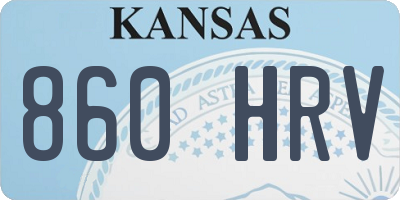 KS license plate 860HRV