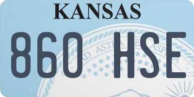 KS license plate 860HSE