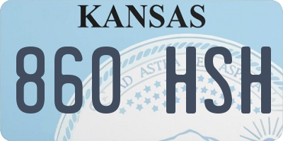 KS license plate 860HSH