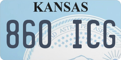 KS license plate 860ICG