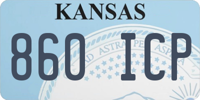 KS license plate 860ICP