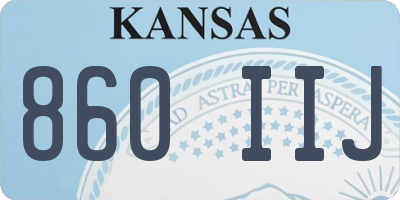 KS license plate 860IIJ