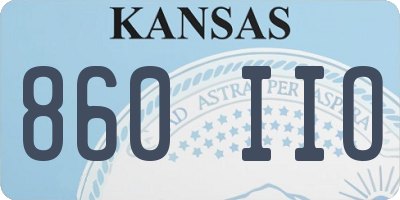 KS license plate 860IIO
