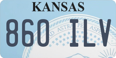 KS license plate 860ILV