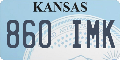 KS license plate 860IMK
