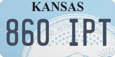 KS license plate 860IPT
