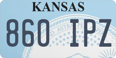 KS license plate 860IPZ