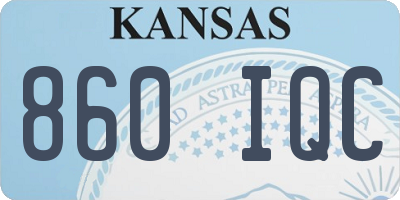 KS license plate 860IQC