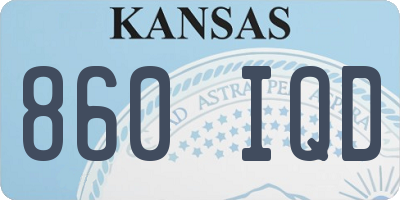 KS license plate 860IQD