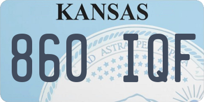 KS license plate 860IQF