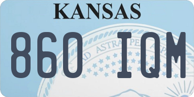 KS license plate 860IQM