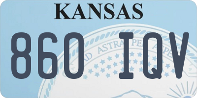 KS license plate 860IQV