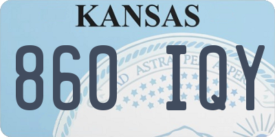 KS license plate 860IQY