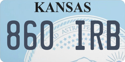 KS license plate 860IRB