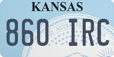 KS license plate 860IRC