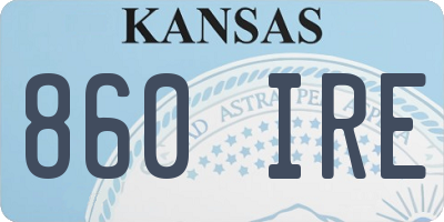 KS license plate 860IRE
