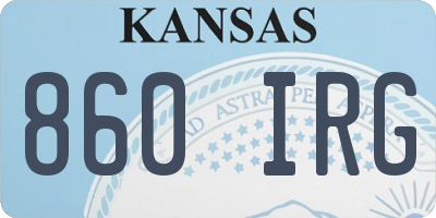 KS license plate 860IRG