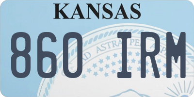 KS license plate 860IRM