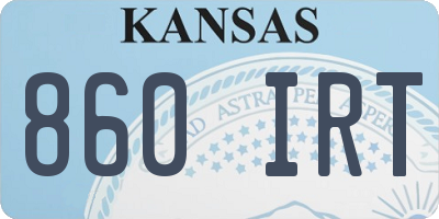 KS license plate 860IRT