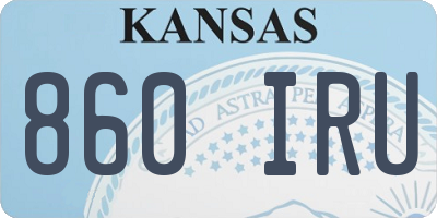 KS license plate 860IRU
