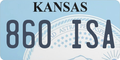 KS license plate 860ISA