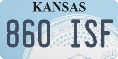 KS license plate 860ISF
