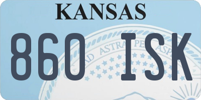 KS license plate 860ISK