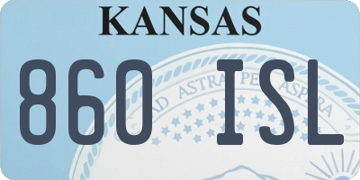 KS license plate 860ISL
