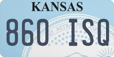 KS license plate 860ISQ