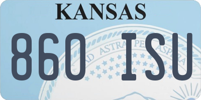 KS license plate 860ISU